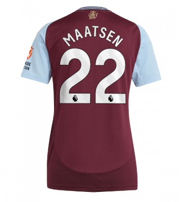 Aston Villa Ian Maatsen #22 Primera Equipación Mujer 2024-25 Manga Corta